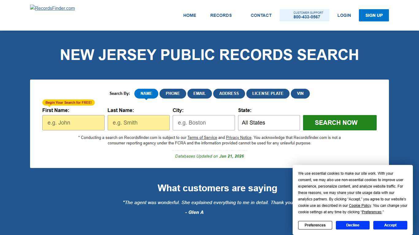 Search Public Records Online in New Jersey